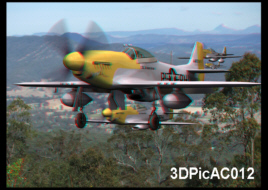 P51 Mustang Fighter Aircraft 3D Anaglyph